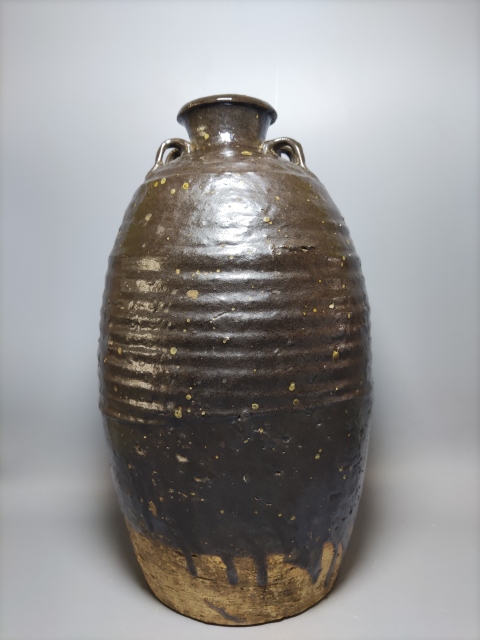 古玩陶瓷磁州窯系弦紋雙系梅瓶拍賣(mài)，當(dāng)前價(jià)格1999元