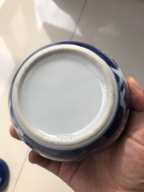 古玩陶瓷青花留白梅紋蓋罐拍賣,當前價格488元