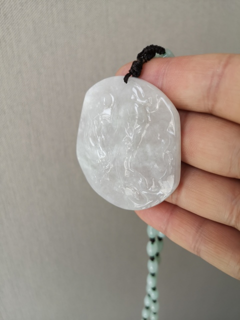 古玩玉器翡翠關公牌拍賣，當前價格680元