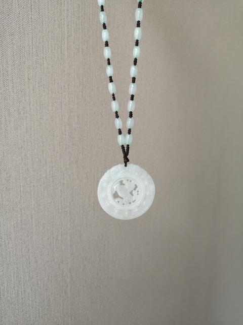 古玩玉器翡翠馬牌轉(zhuǎn)心佩拍賣，當前價格750元