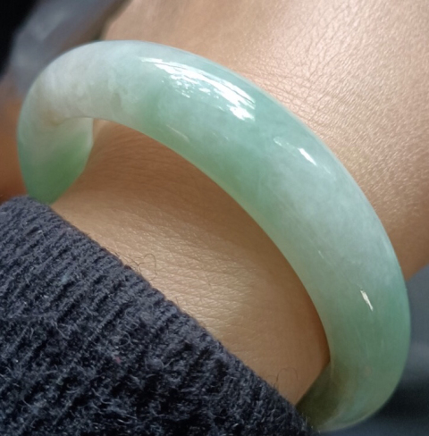 古玩玉器老翡翠手鐲拍賣，當前價格3999元