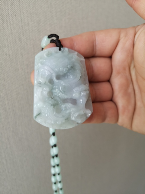 古玩玉器翡翠龍牌拍賣，當前價格850元