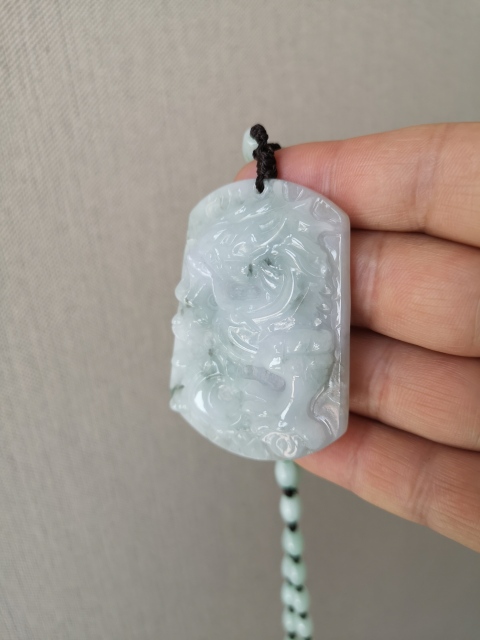 古玩玉器翡翠龍牌拍賣，當前價格850元