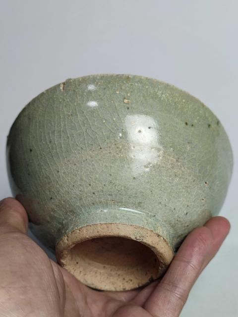 古玩陶瓷元末明初龍泉窯青釉碗拍賣，當前價格999元