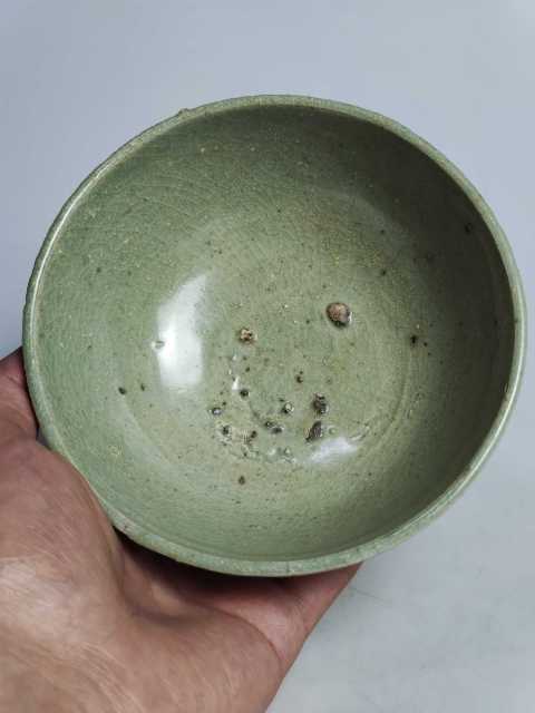 古玩陶瓷元末明初龍泉窯青釉碗拍賣，當前價格999元