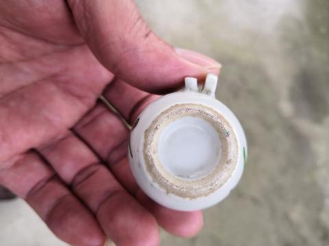 古玩陶瓷白釉鳥食罐拍賣，當前價格350元