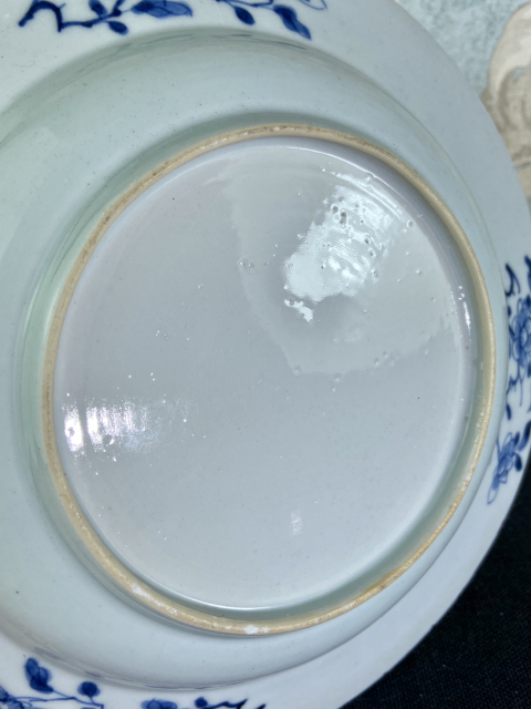 古玩陶瓷清雍正青花花卉人物故事圖盤拍賣，當前價格1666元