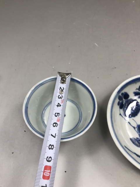 古玩陶瓷清康熙青花花蕾紋茶杯茶拖一套拍賣，當前價格1999元