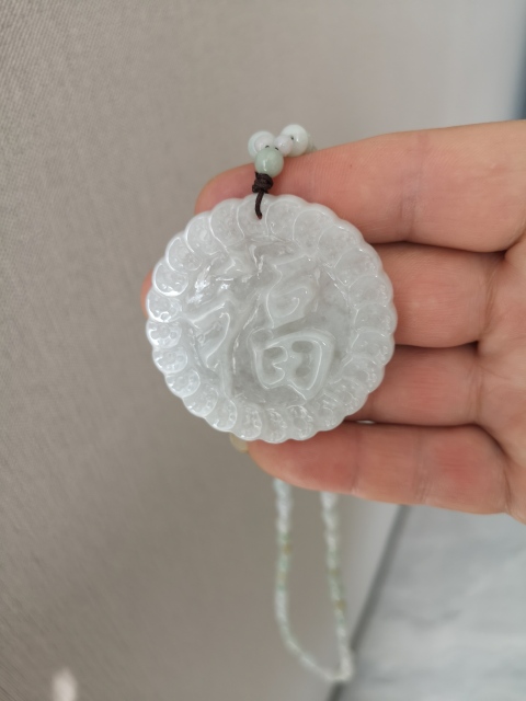 古玩玉器翡翠福字牌拍賣,當前價格580元
