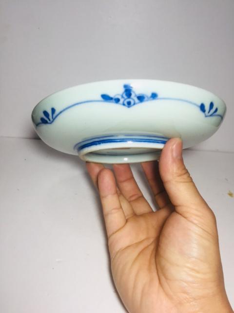 古玩陶瓷纏枝花卉紋青花盤拍賣，當前價格350元