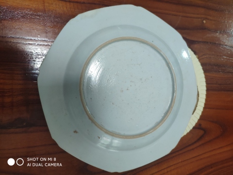 古玩陶瓷粉彩描金雙鳳牡丹花卉紋八方盤拍賣，當前價格1999元