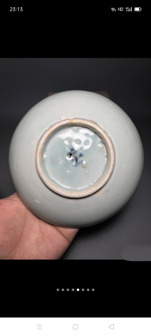 古玩陶瓷清代早期梅子樹紋青花洗拍賣，當前價格999元