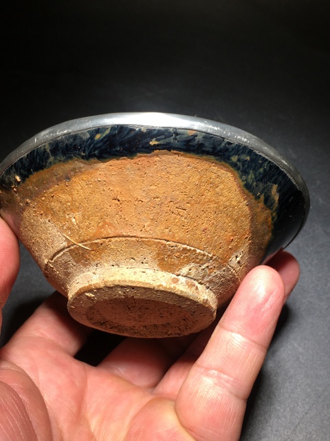 古玩陶瓷【精品】宋代建窯藍兔毫盞拍賣，當前價格1999元