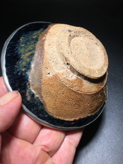 古玩陶瓷【精品】宋代建窯藍兔毫盞拍賣，當前價格1999元