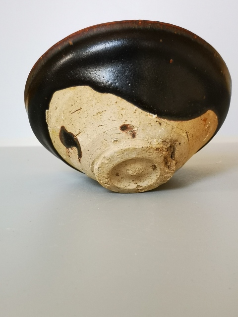 古玩陶瓷宋代·建窯系黑釉束口斗笠盞（960年至1271年）拍賣，當前價格1999元