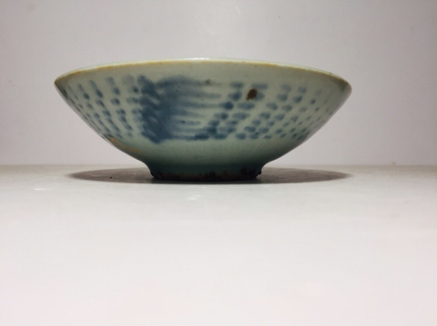 古玩陶瓷精品明代青花斗笠碗拍賣，當前價格0元