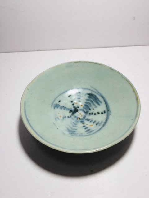 古玩陶瓷精品明代青花斗笠碗拍賣，當前價格0元
