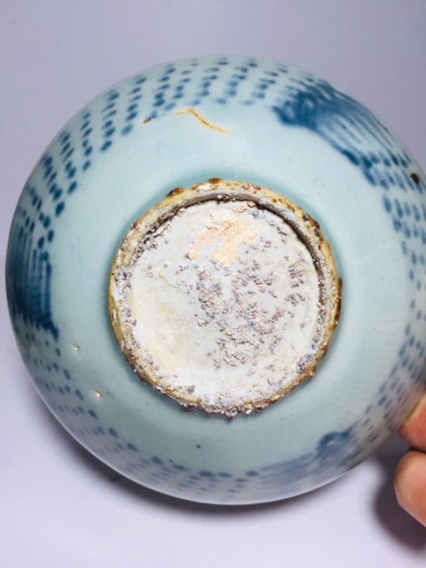 古玩陶瓷精品明代青花斗笠碗拍賣，當前價格0元