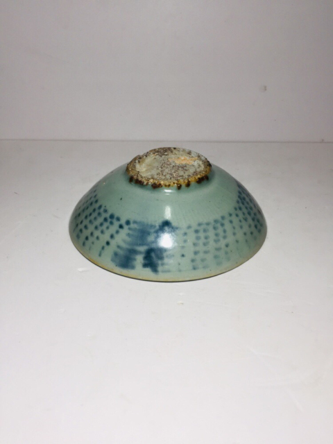 古玩陶瓷精品明代青花斗笠碗拍賣，當前價格0元