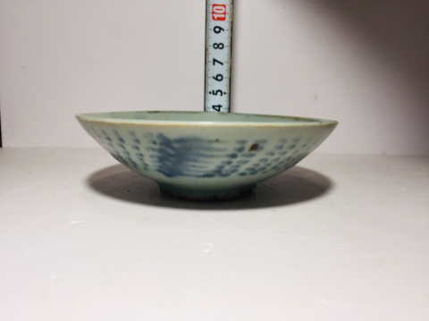 古玩陶瓷精品明代青花斗笠碗拍賣，當前價格0元