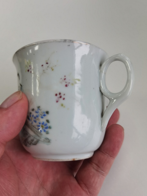 古玩陶瓷3名家仕女紋粉彩執杯拍賣，當前價格1元