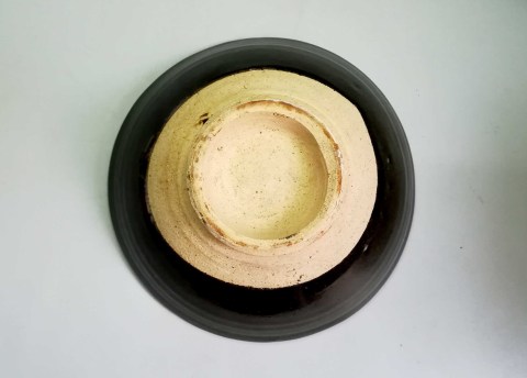 古玩陶瓷明代旋紋黑釉大碗拍賣,當前價格500元