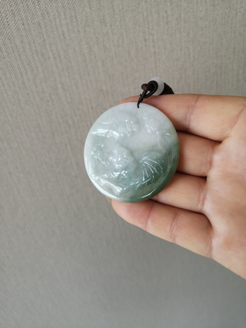 古玩玉器翡翠虎牌掛件拍賣,當前價格220元