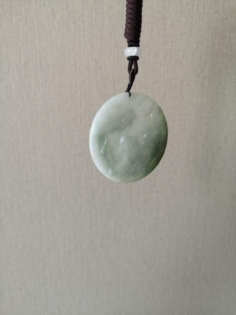 古玩玉器翡翠虎牌掛件拍賣,當前價格220元