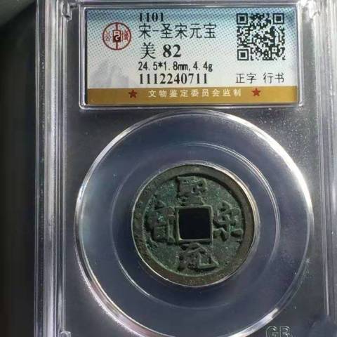古玩錢幣聖宋元寶[兩枚]拍賣，當前價格389元