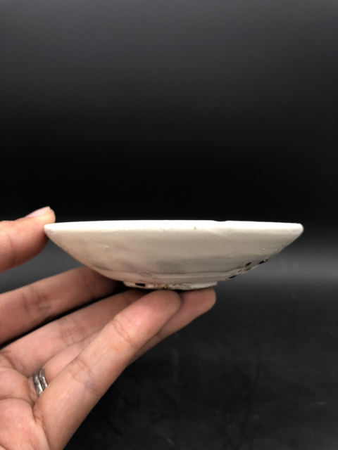 古玩陶瓷宋磁州窯白釉盞(玉璧底)拍賣,當前價格999元