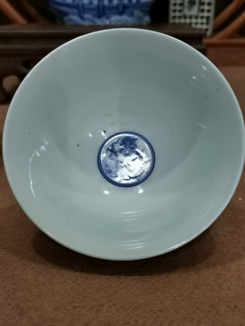 古玩陶瓷19紀末~20紀初 青花吉祥鳳紋蓋碗拍賣,當前價格56元