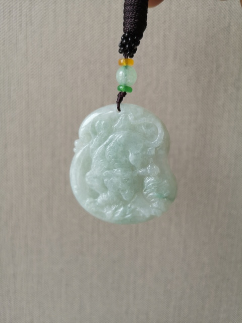 古玩玉器翡翠下山虎牌拍賣，當前價格398元