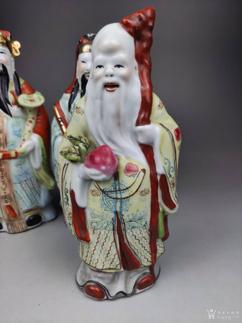 域鉴古玩】福禄寿三星人物塑像拍卖价格/图片/值多少钱