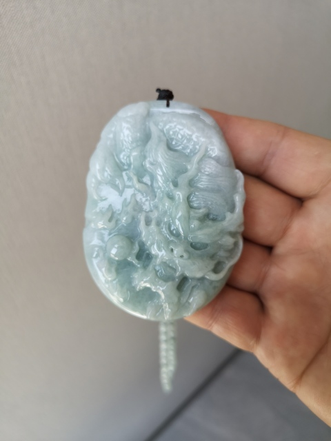 古玩玉器翡翠龍佩(也可以當手把件)拍賣,當前價格750元