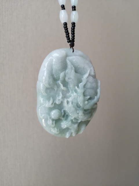 古玩玉器翡翠龍佩(也可以當手把件)拍賣,當前價格750元