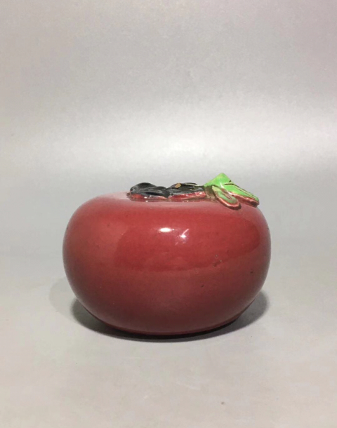 古玩陶瓷(已保真)胭脂紅柿子型擺件拍賣,當(dāng)前價(jià)格0元