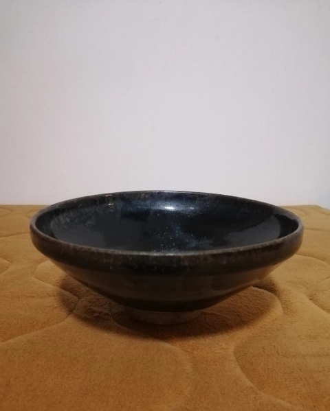 古玩陶瓷耀州窯黑釉斗笠碗拍賣，當前價格1999元