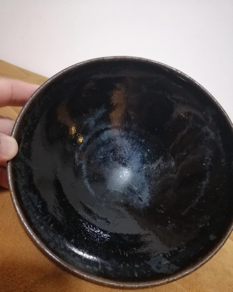 古玩陶瓷耀州窯黑釉斗笠碗拍賣，當前價格1999元