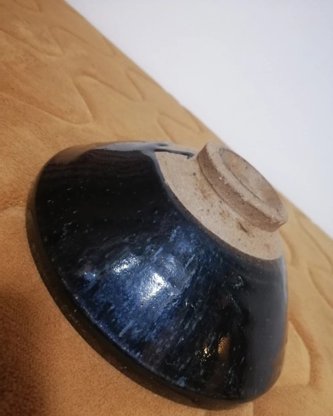 古玩陶瓷耀州窯黑釉斗笠碗拍賣，當前價格1999元
