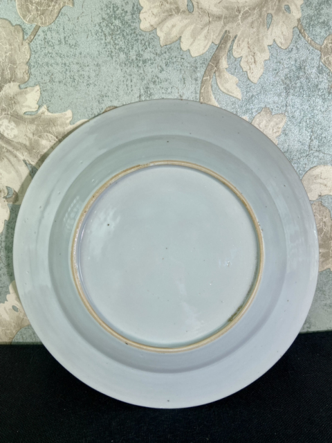 古玩陶瓷清雍正乾隆時期竹石牡丹紋青花盤拍賣,當前價格1999元