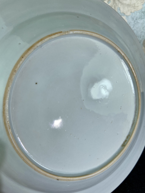 古玩陶瓷清雍正乾隆時期竹石牡丹紋青花盤拍賣,當前價格1999元