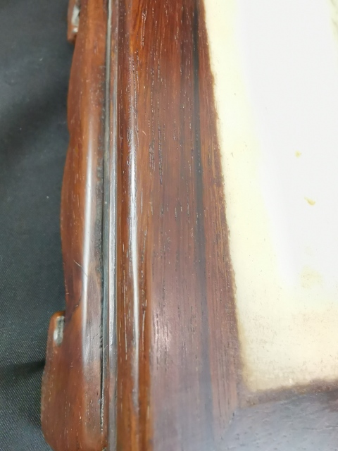 古玩陶瓷紅木嵌大理石底座拍賣,當前價格2200元