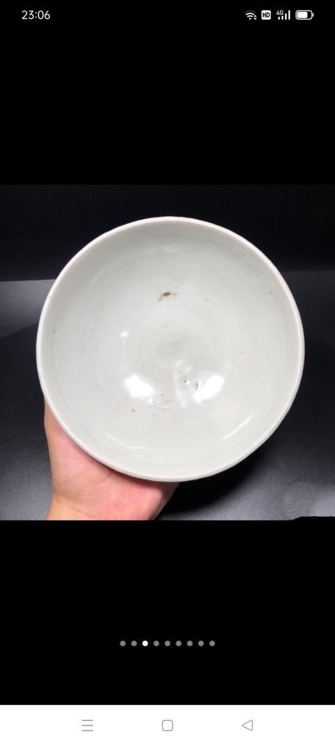 古玩陶瓷【精品】元代卵白釉大碗可以和鈞瓷媲美拍賣，當(dāng)前價(jià)格1999元