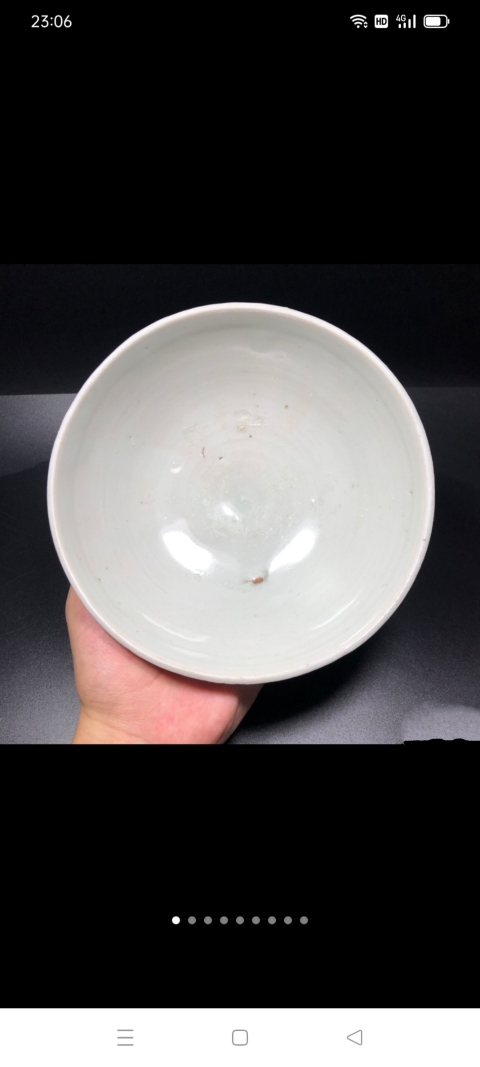 古玩陶瓷【精品】元代卵白釉大碗可以和鈞瓷媲美拍賣，當(dāng)前價(jià)格1999元