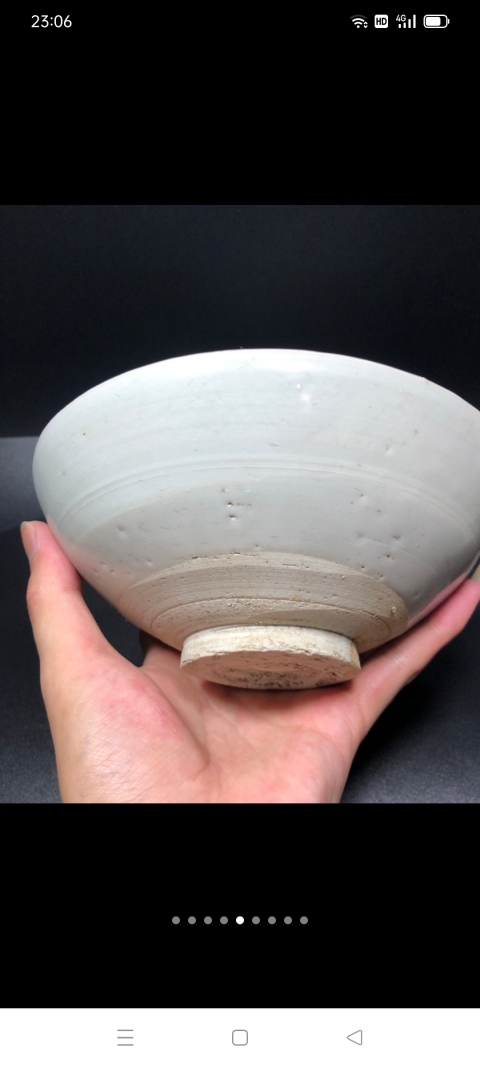 古玩陶瓷【精品】元代卵白釉大碗可以和鈞瓷媲美拍賣，當(dāng)前價(jià)格1999元