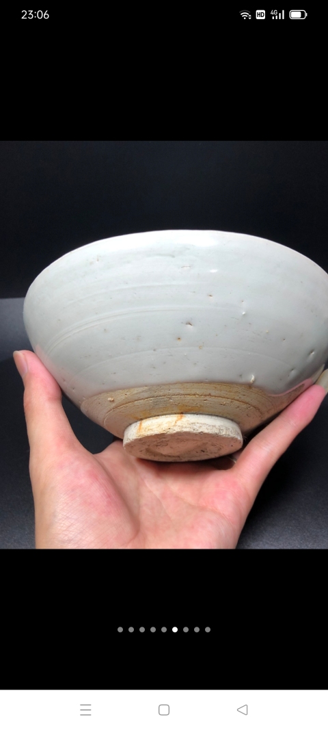 古玩陶瓷【精品】元代卵白釉大碗可以和鈞瓷媲美拍賣，當(dāng)前價(jià)格1999元