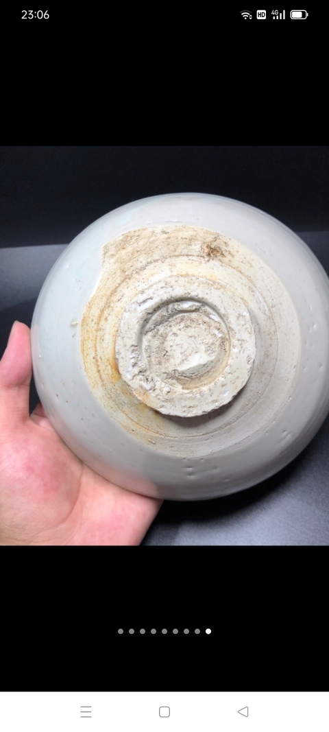 古玩陶瓷【精品】元代卵白釉大碗可以和鈞瓷媲美拍賣，當(dāng)前價(jià)格1999元