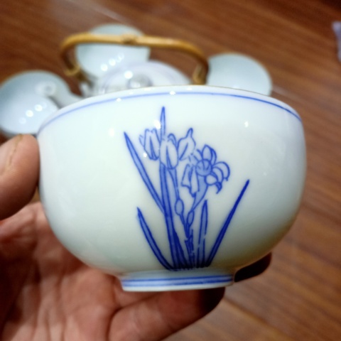 古玩陶瓷名品平安瑞光青花茶具拍賣,當(dāng)前價(jià)格388元