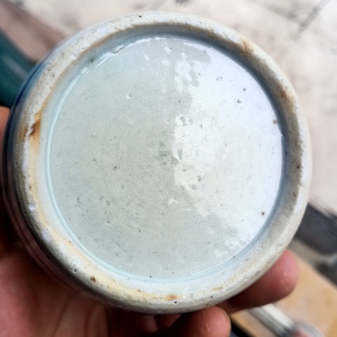 古玩陶瓷清中期青花山水紋罐拍賣,當前價格288元