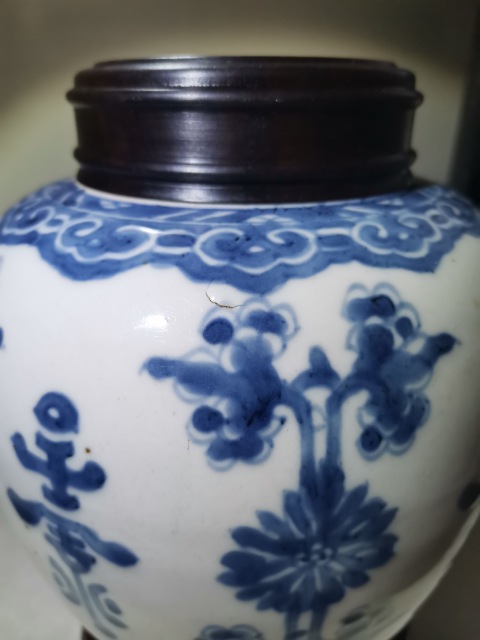 古玩陶瓷青花花間壽蓋罐拍賣,當前價格6666元